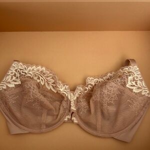 Natori Cream Lace Trim Bra Intimates & Sleepwear